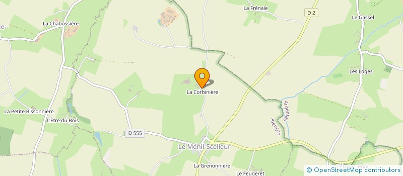 localisation de l'entreprise GAEC DE LA CORBINIERE à LE MENIL-SCELLEUR