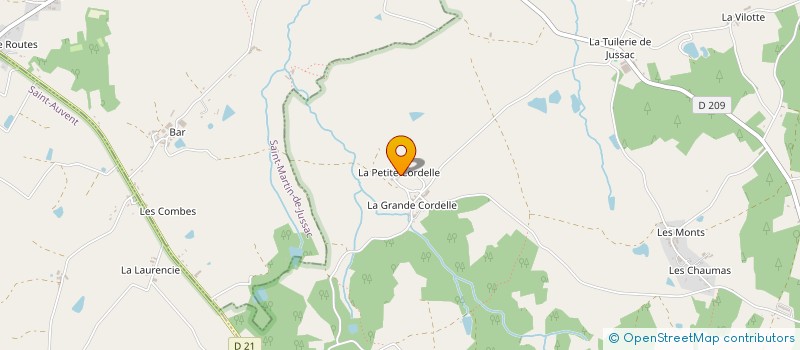 localisation de l'entreprise GAEC DE LA CORDELLE  COGNAC-LA-FORET