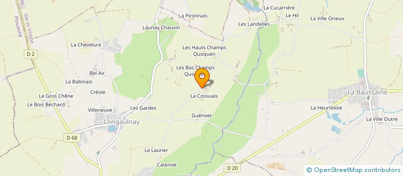 localisation de l'entreprise GAEC DE LA COSSUAIS  LONGAULNAY
