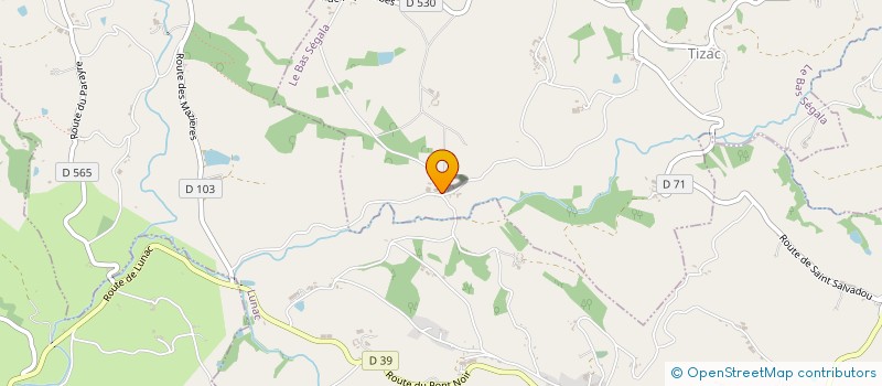 localisation de l'entreprise GAEC DE LA COSTE HAUTE  LE BAS SEGALA