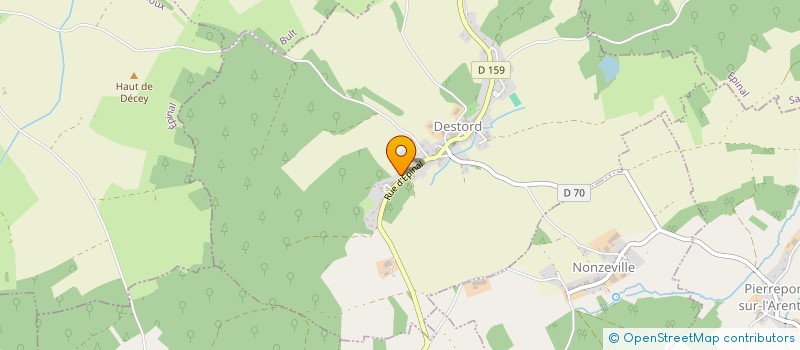 localisation de l'entreprise GAEC DE LA COTE DE PIOUX  DESTORD