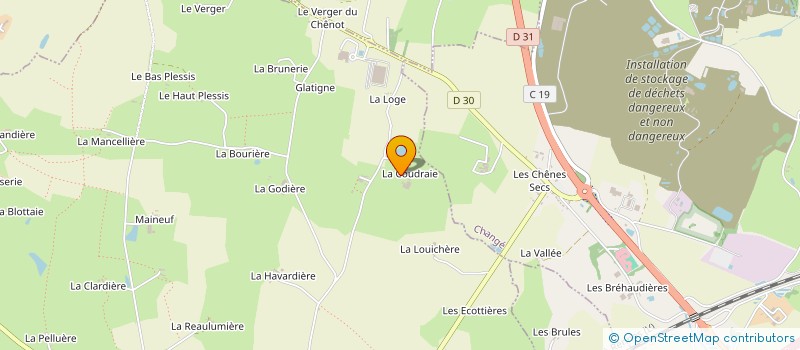 localisation de l'entreprise GAEC DE LA COUDRAIE à LE GENEST-SAINT-ISLE