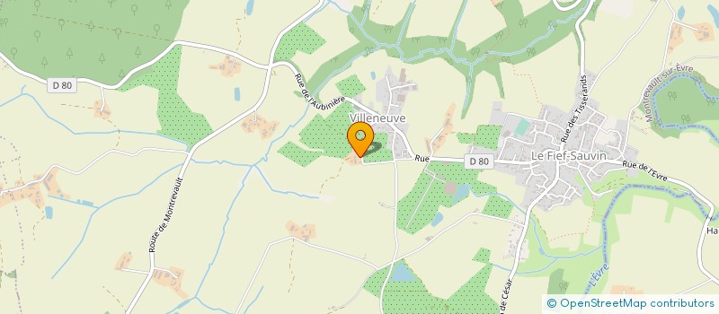 localisation de l'entreprise GAEC DE LA COURASSIERE à MONTREVAULT-SUR-EVRE