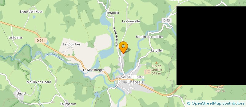 localisation de l'entreprise GAEC DE LA COURCELLE  SAINT-HILAIRE-LE-CHATEAU
