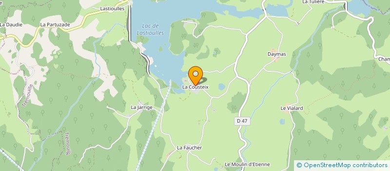 localisation de l'entreprise GAEC DE LA COUSTEIX à TREMOUILLE