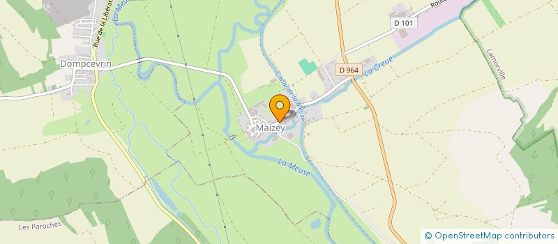 localisation de l'entreprise GAEC DE LA CREUE à MAIZEY