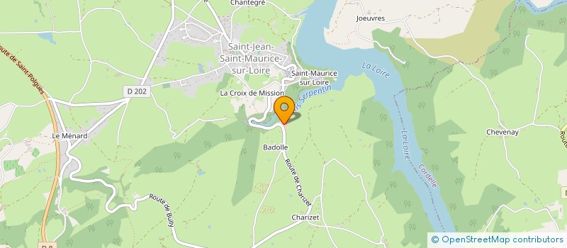 localisation de l'entreprise GAEC DE LA CROIX DES PRES à ST JEAN ST MAURICE LOIRE