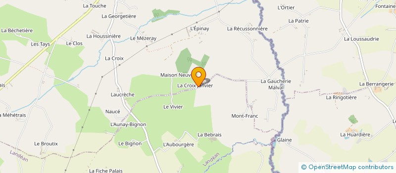 localisation de l'entreprise GAEC DE LA CROIX JANVIER à LA BAZOUGE-DU-DESERT