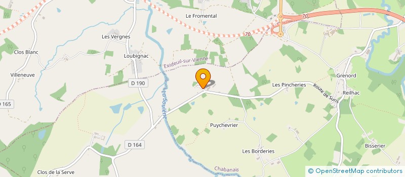 localisation de l'entreprise GAEC DE LA DAUPHIE à CHABANAIS