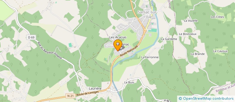 localisation de l'entreprise GAEC DE LA DENARIE à COULAURES
