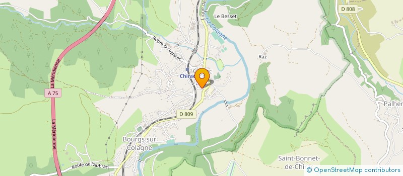 localisation de l'entreprise GAEC DE LA FAGE à LACHAMP-RIBENNES