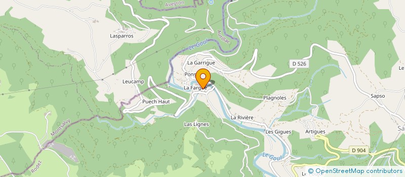 localisation de l'entreprise GAEC DE LA FARGUE à SAINT-HIPPOLYTE