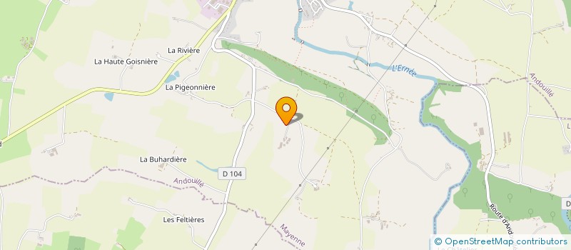 localisation de l'entreprise GAEC DE LA FAUCHARDIERE à ANDOUILLE