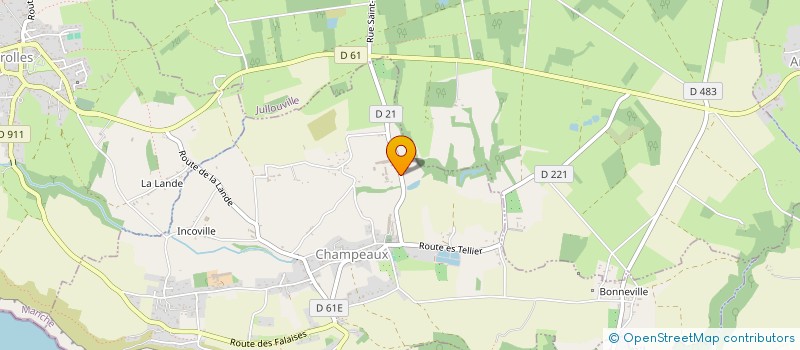 localisation de l'entreprise GAEC DE LA FAVERIE GODEFROY à CHAMPEAUX