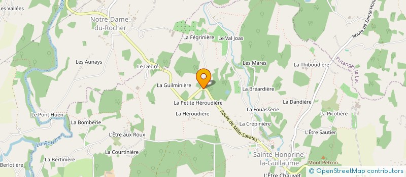 localisation de l'entreprise GAEC DE LA FEGRINIERE à SAINTE-HONORINE-LA-GUILLAUME