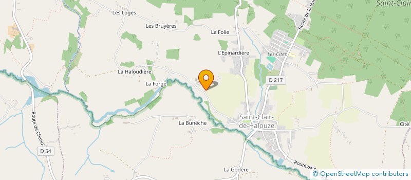 localisation de l'entreprise GAEC DE LA FENDRIE à SAINT-CLAIR-DE-HALOUZE