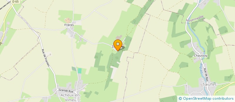 localisation de l'entreprise GAEC DE LA FERME DE ZOTEUX  ACHEUX-EN-VIMEU