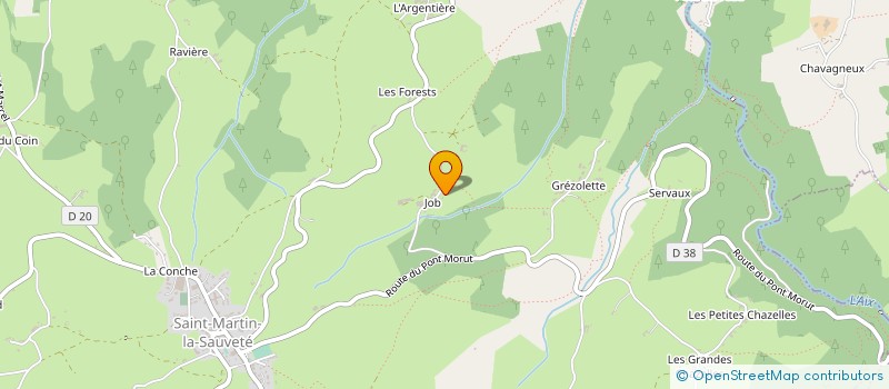 localisation de l'entreprise GAEC DE LA FERME DES JOBOISES à SAINT-MARTIN-LA-SAUVETE