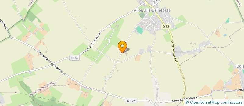 localisation de l'entreprise GAEC DE LA FERME DU CHENE  ALLOUVILLE-BELLEFOSSE