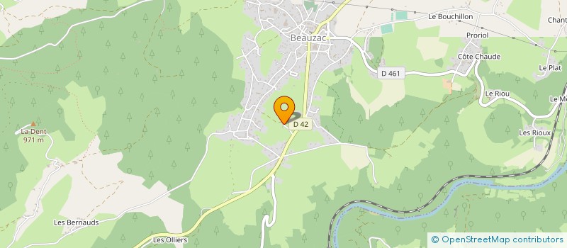 localisation de l'entreprise GAEC DE LA FERME DU MONTILLON à BEAUZAC