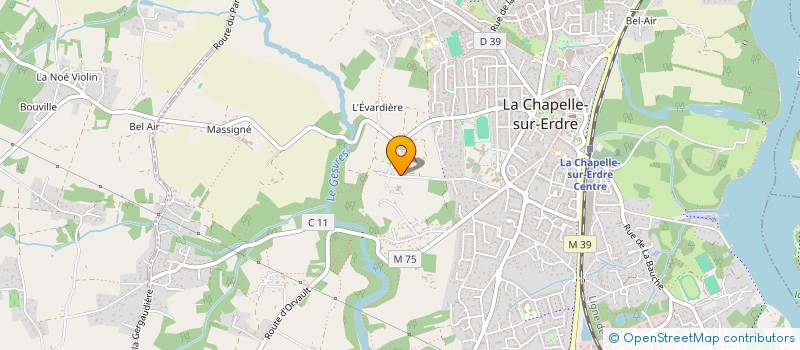 localisation de l'entreprise GAEC DE LA FERME FRUITIERE LA HAUTIERE à CHAPELLE-SUR-ERDRE (LA)