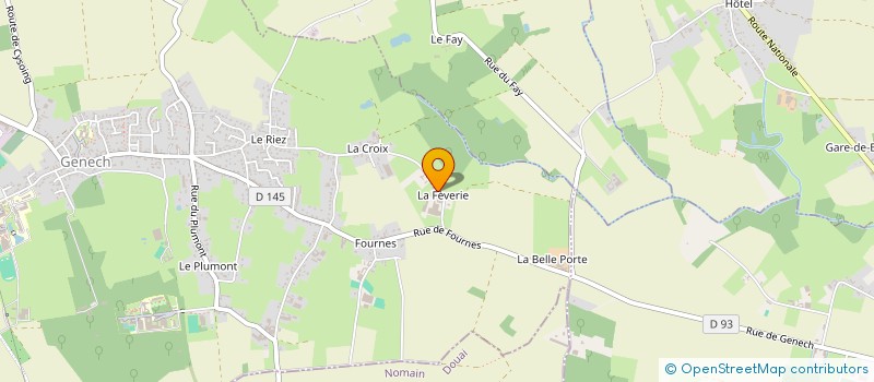 localisation de l'entreprise GAEC DE LA FEVERIE à GENECH