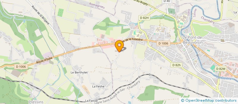 localisation de l'entreprise GAEC DE LA FOLATIERE à LE PONT-DE-BEAUVOISIN