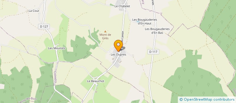 localisation de l'entreprise GAEC DE LA FONTAINE à COLMERY