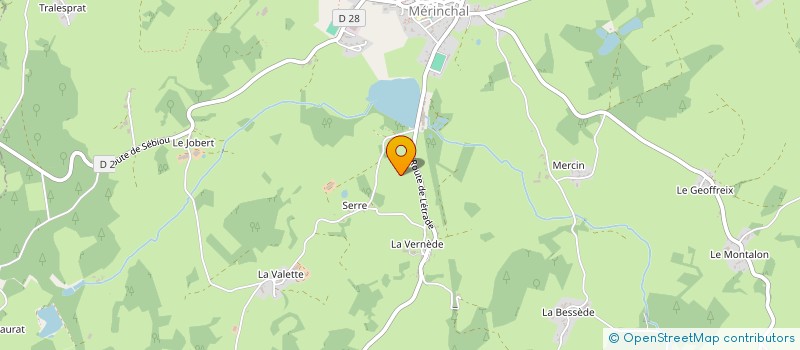 localisation de l'entreprise GAEC DE LA FONTAINE à MERINCHAL