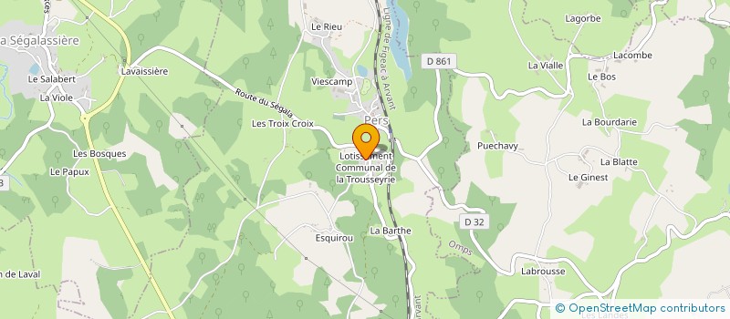 localisation de l'entreprise GAEC DE LA FONTBELLE à SAINT-SAURY