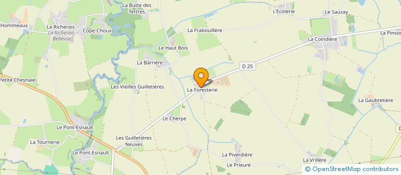 localisation de l'entreprise GAEC DE LA FORESTERIE à MESANGER