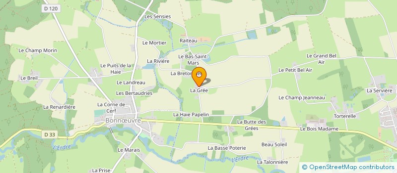 localisation de l'entreprise GAEC DE LA FORET à VALLONS-DE-L'ERDRE