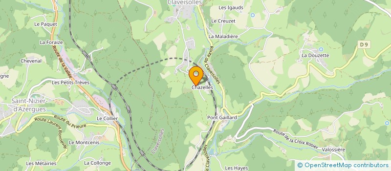 localisation de l'entreprise GAEC DE LA FORET à SAINT-BONNET-LE-TRONCY