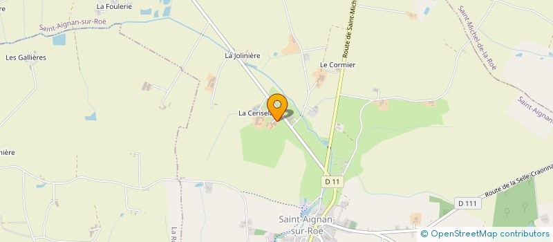 localisation de l'entreprise GAEC DE LA FOUCAUDERIE à SAINT-AIGNAN-SUR-ROE