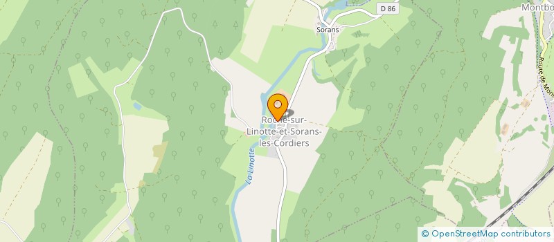 localisation de l'entreprise GAEC DE LA FOULTIERE  ROCHE-SUR-LINOTTE-ET-SORANS-LES-CORDIERS
