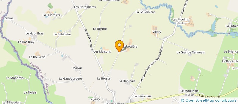 localisation de l'entreprise GAEC DE LA FRABOTTIERE  SAINT-ELLIER-DU-MAINE