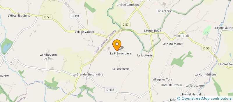 localisation de l'entreprise GAEC DE LA FREMONDIERE à MONTCUIT