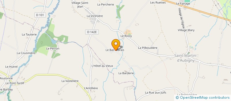 localisation de l'entreprise GAEC DE LA FROMAGERE à SAINT-MARTIN-D'AUBIGNY