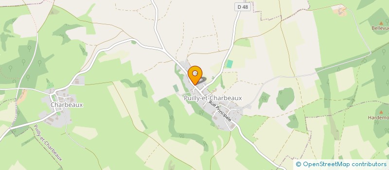 localisation de l'entreprise GAEC DE LA FRONTIERE à PUILLY-ET-CHARBEAUX