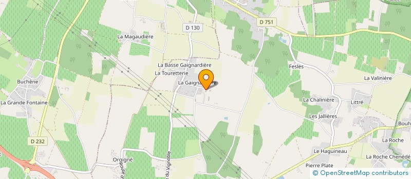 localisation de l'entreprise GAEC DE LA GAIGNARDIERE à BRISSAC LOIRE AUBANCE