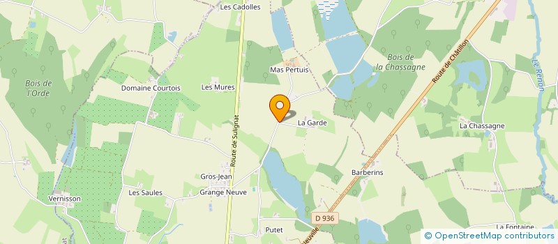 localisation de l'entreprise GAEC DE LA GARDE à CHATILLON-SUR-CHALARONNE