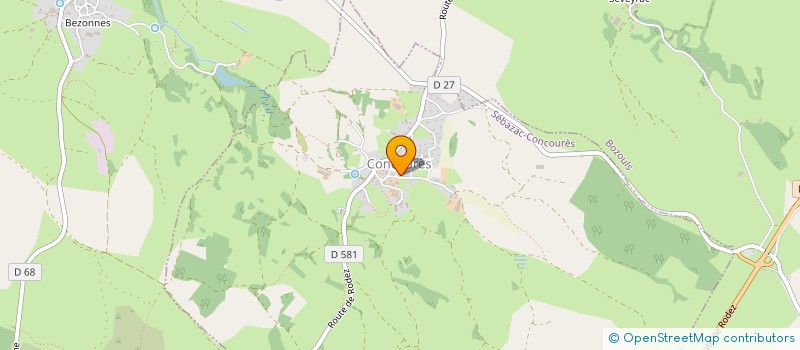 localisation de l'entreprise GAEC DE LA GARLATIERE  SEBAZAC-CONCOURES