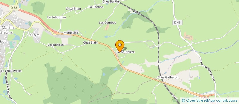 localisation de l'entreprise GAEC DE LA GAUTHIERE à SAINT-MARTIN-D'ESTREAUX
