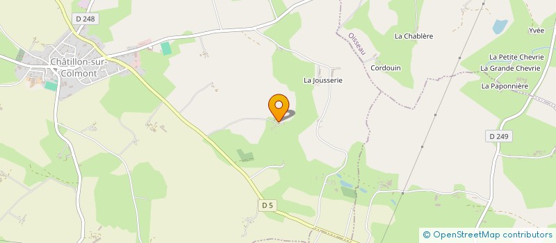localisation de l'entreprise GAEC DE LA GAUTRIE à CHATILLON-SUR-COLMONT