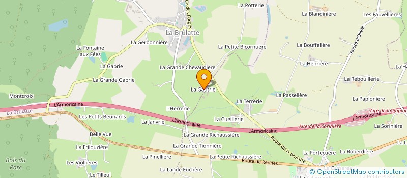 localisation de l'entreprise GAEC DE LA GAUTRIE à LA BRULATTE
