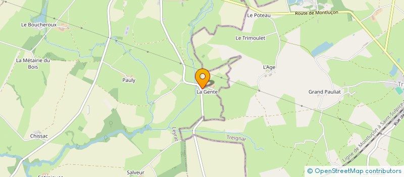 localisation de l'entreprise GAEC DE LA GENTE  LEYRAT