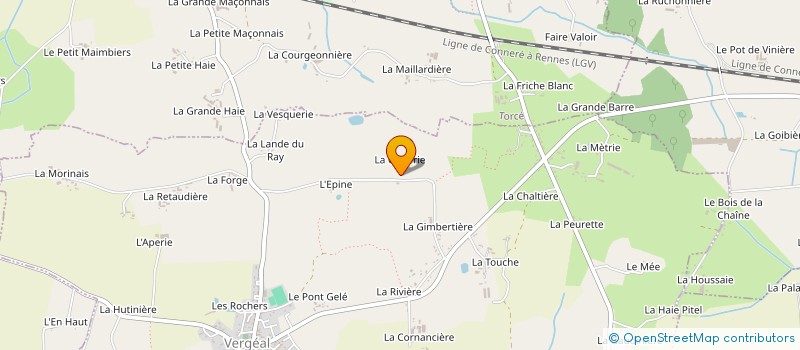 localisation de l'entreprise GAEC DE LA GEORGERIE à DOMALAIN