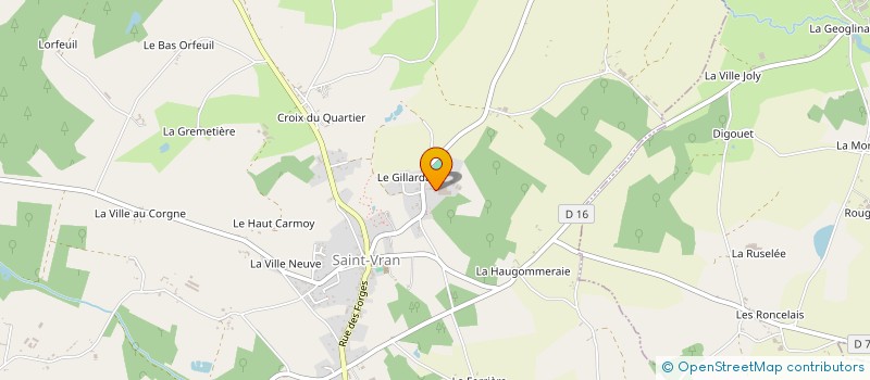 localisation de l'entreprise GAEC DE LA GILARDAIS à SAINT-VRAN