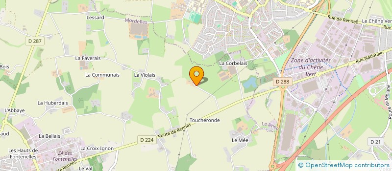 localisation de l'entreprise GAEC DE LA GODELAIS  MORDELLES