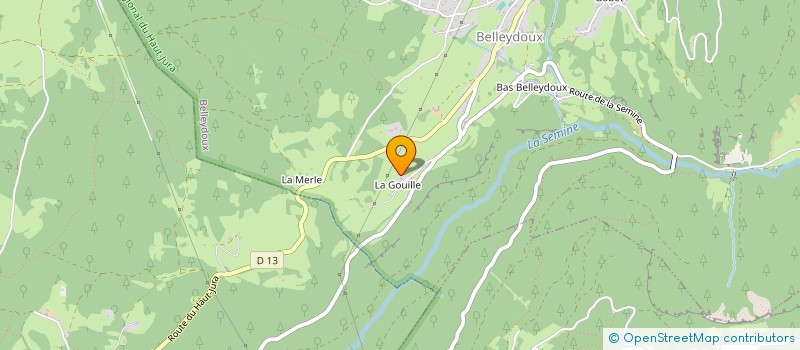 localisation de l'entreprise GAEC DE LA GOUILLE à BELLEYDOUX